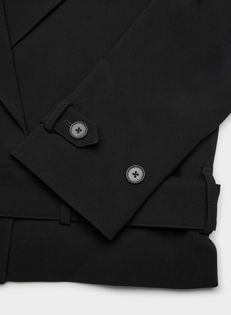 postage trenchcoat - sway crêpe schwarz