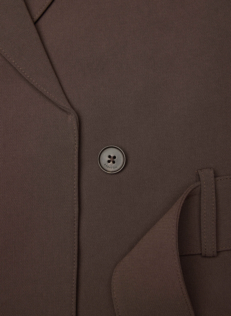 postage trenchcoat - sway crêpe sattes mokkabraun