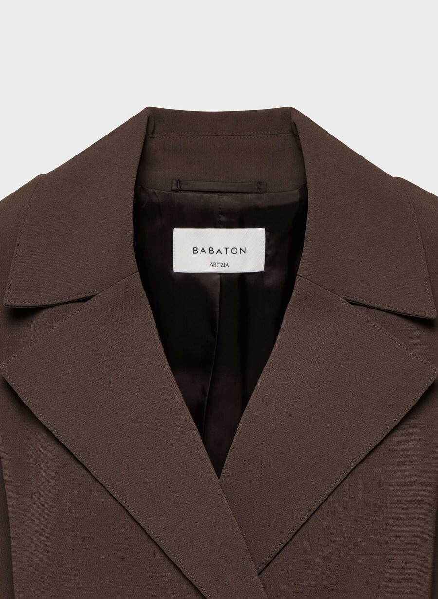 postage trenchcoat - sway crêpe sattes mokkabraun