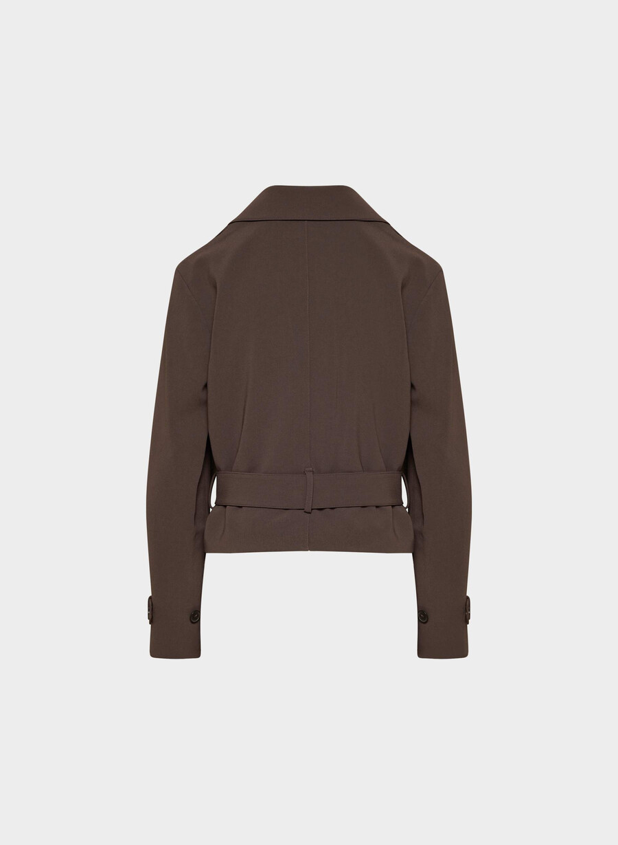 postage trenchcoat - sway crêpe sattes mokkabraun