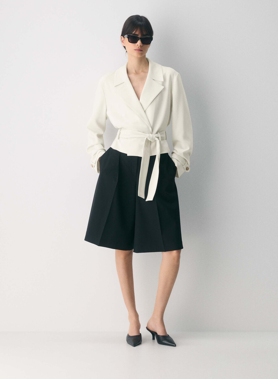 postage trenchcoat - sway crêpe vintage weiss