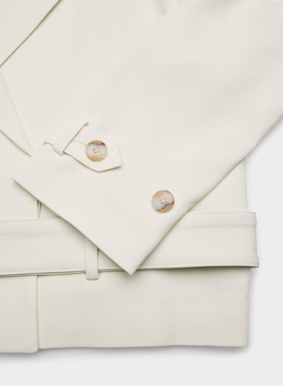 postage trenchcoat - sway crêpe vintage weiss