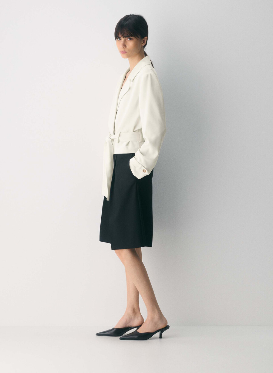postage trenchcoat - sway crêpe vintage weiss