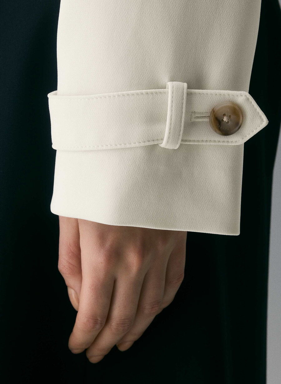 postage trenchcoat - sway crêpe vintage weiss