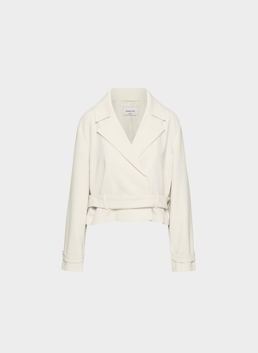 postage trenchcoat - sway crêpe vintage weiss