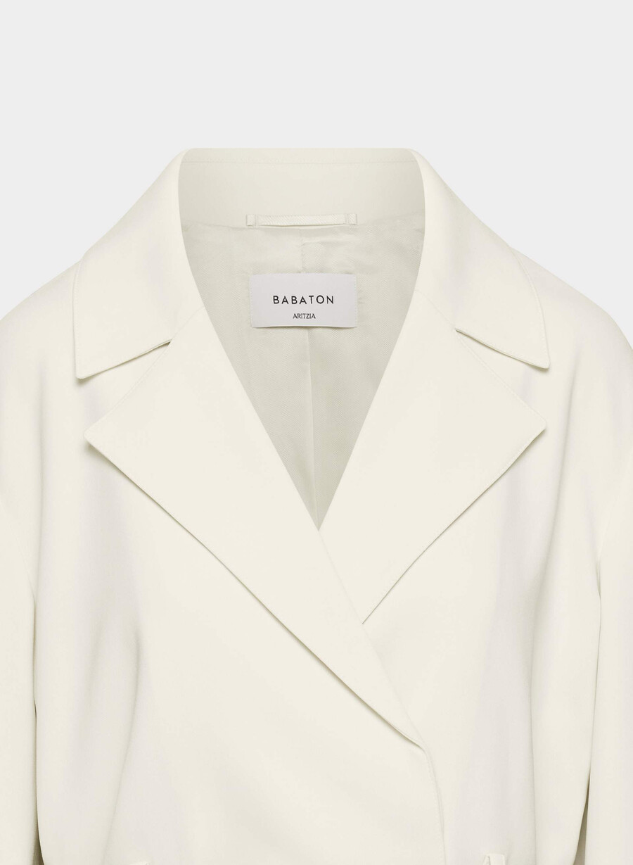 postage trenchcoat - sway crêpe vintage weiss