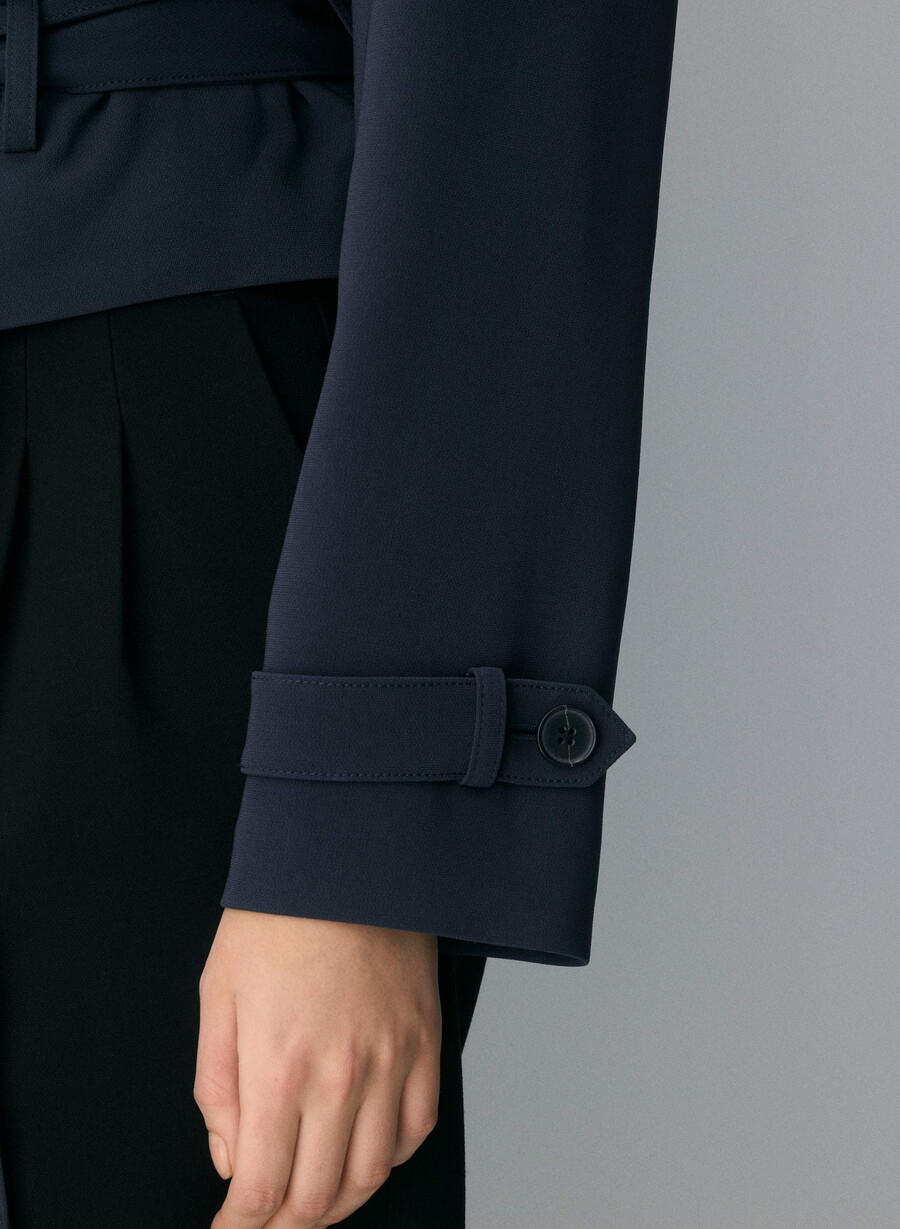 postage trenchcoat - sway crêpe dunkelblau