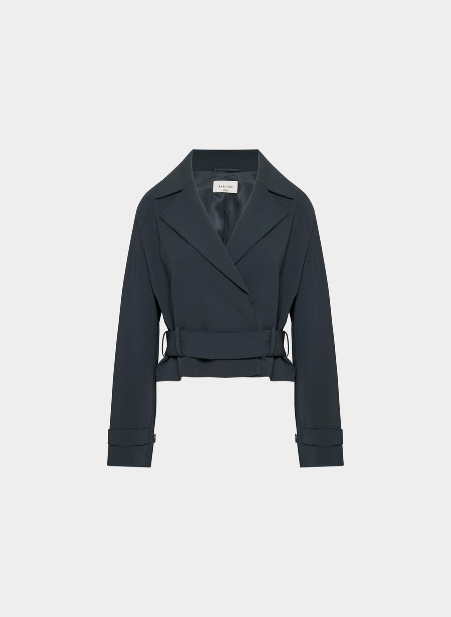 postage trenchcoat - sway crêpe dunkelblau