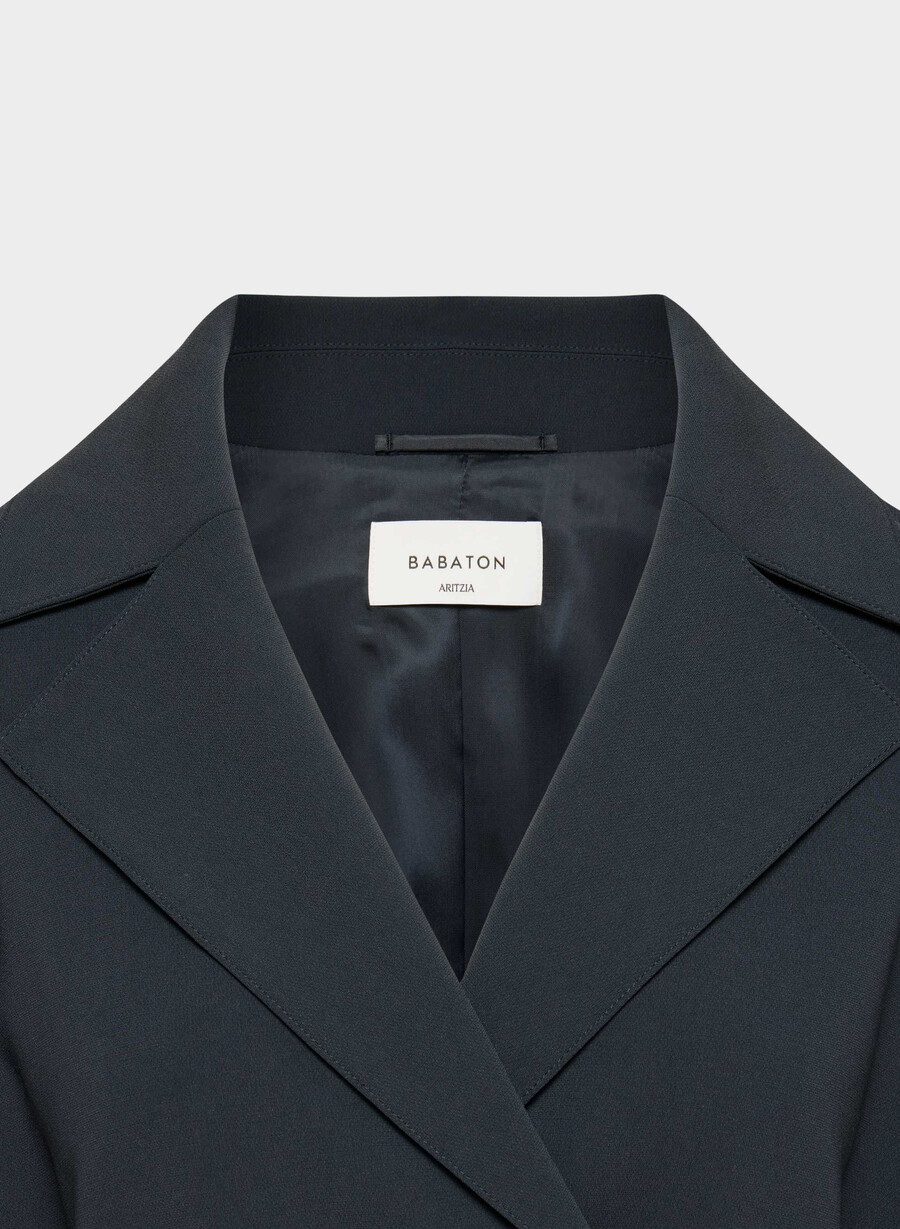 postage trenchcoat - sway crêpe dunkelblau