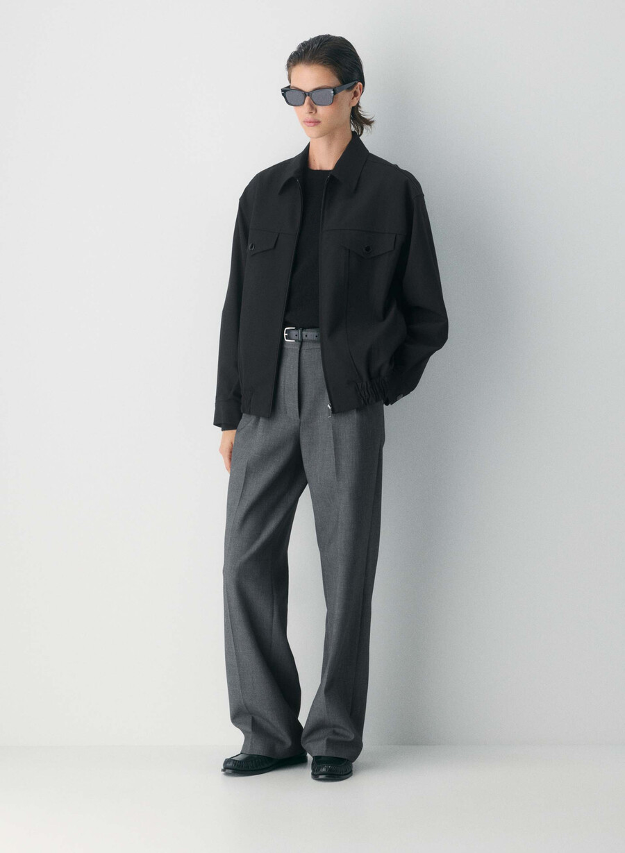 telegraph bomber - reessential light black