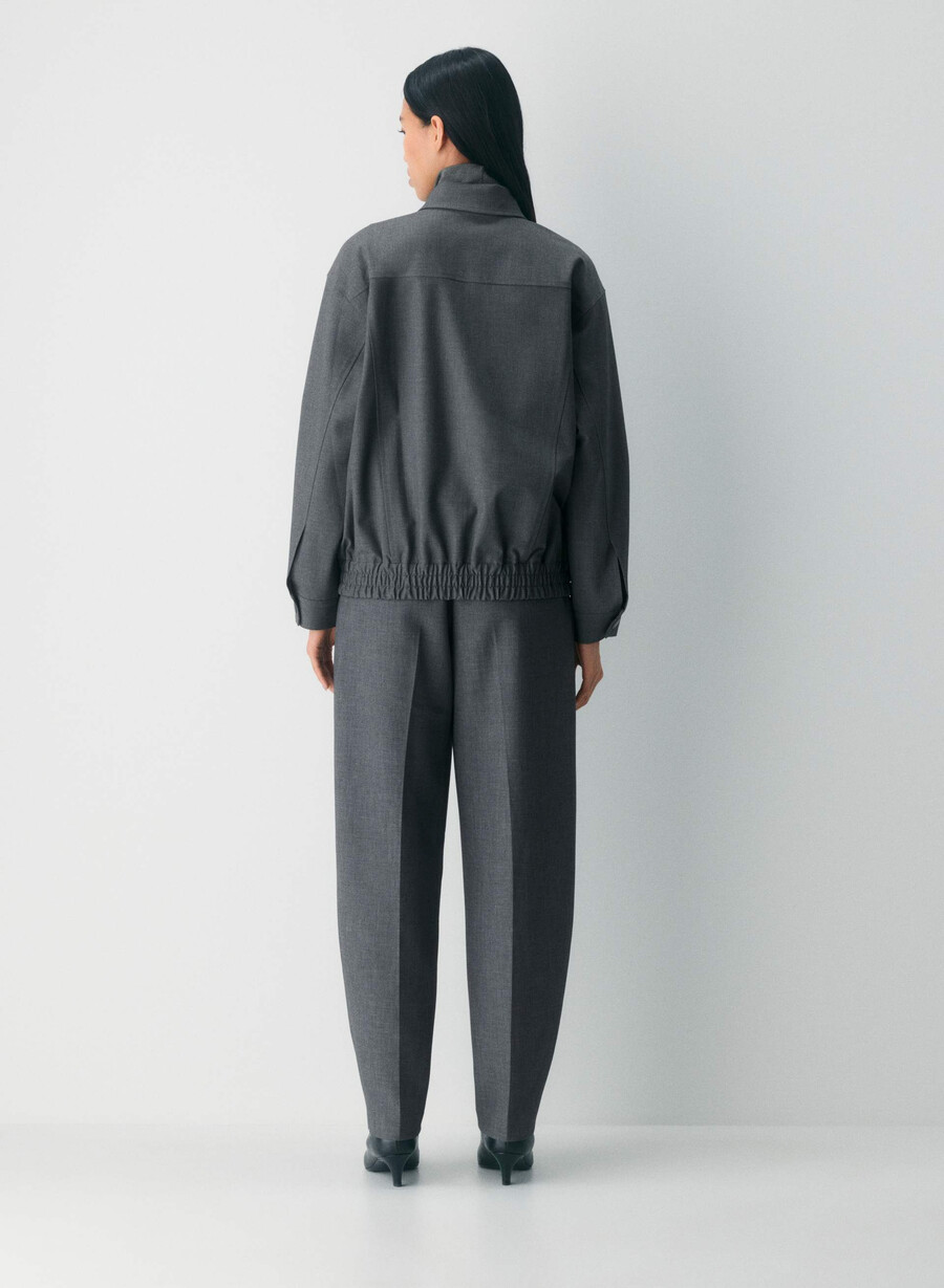 telegraph bomber - reessential light heather charcoal