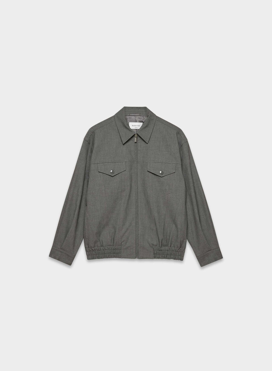 telegraph bomber - reessential light heather charcoal
