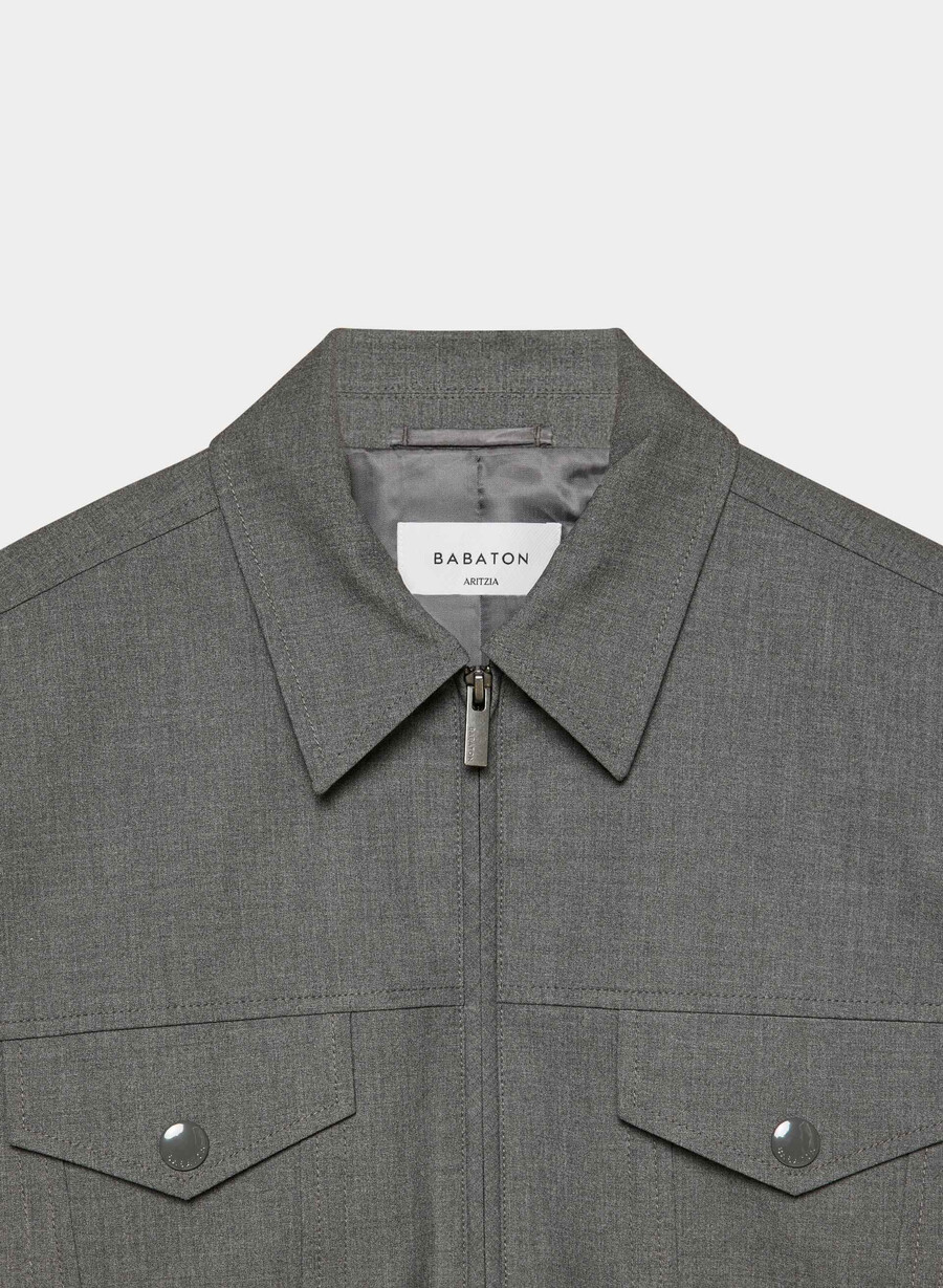 telegraph bomber - reessential light heather charcoal