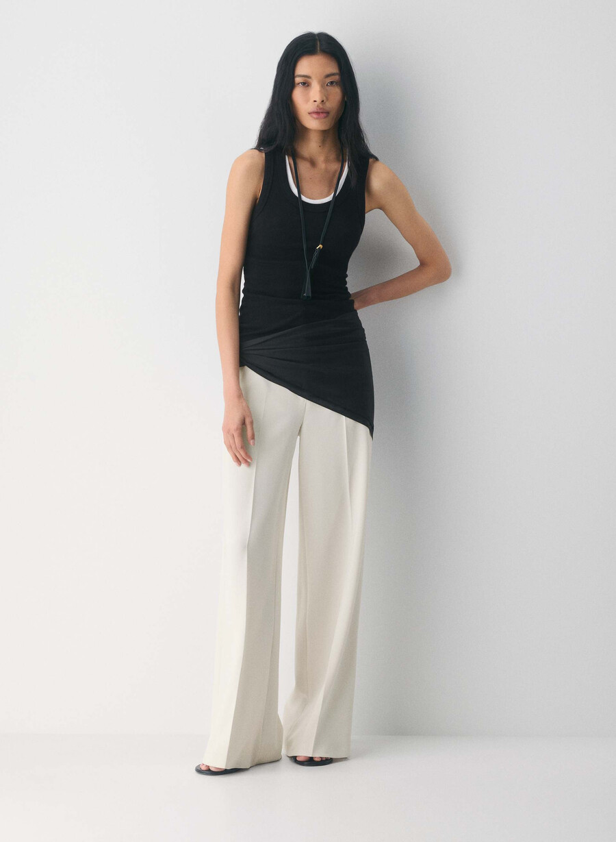 leeway hose - sway crêpe vintage weiss
