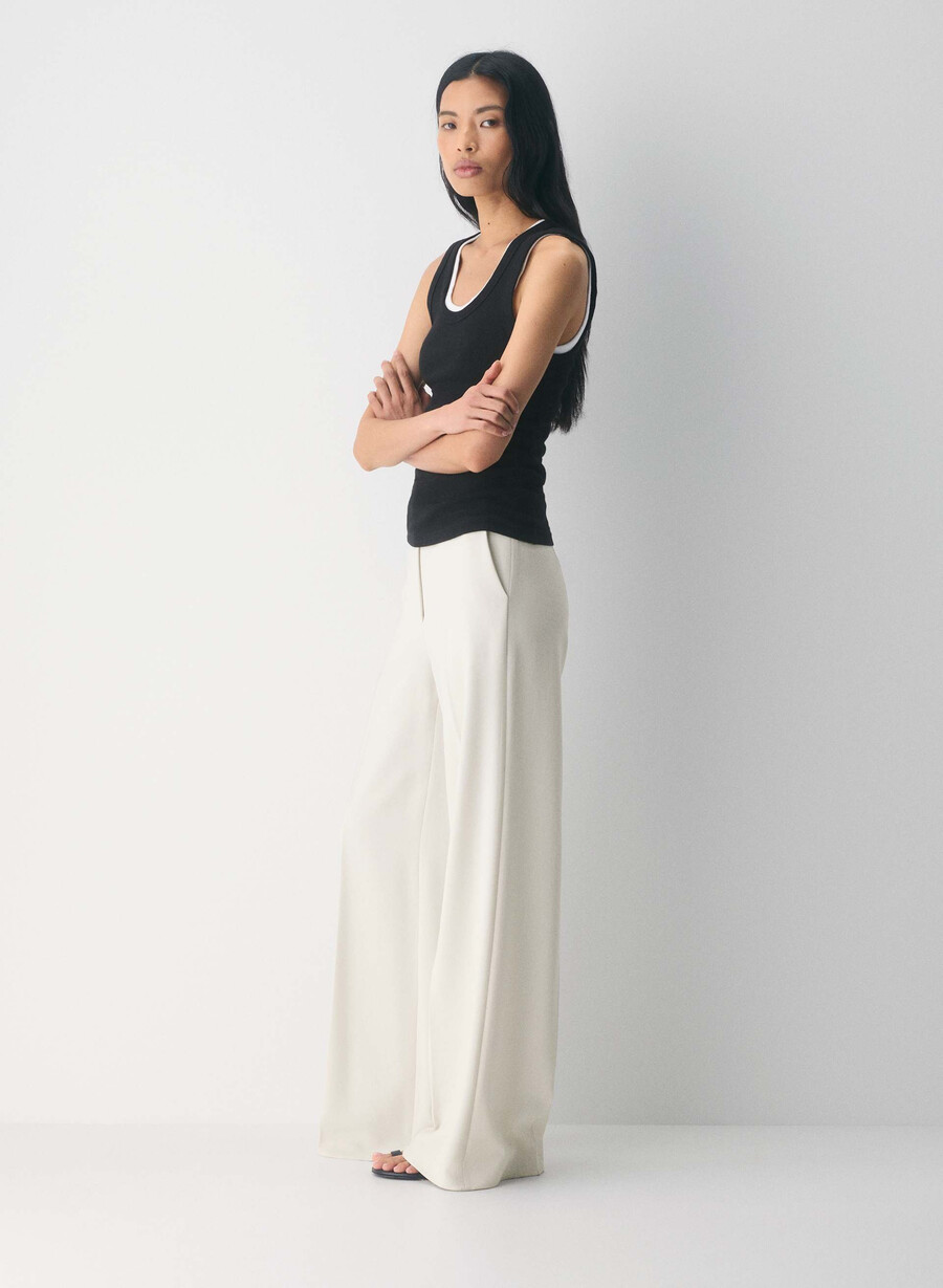 leeway hose - sway crêpe vintage weiss