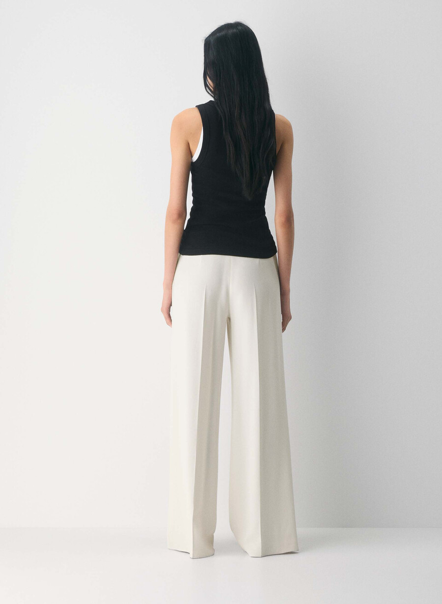 leeway hose - sway crêpe vintage weiss