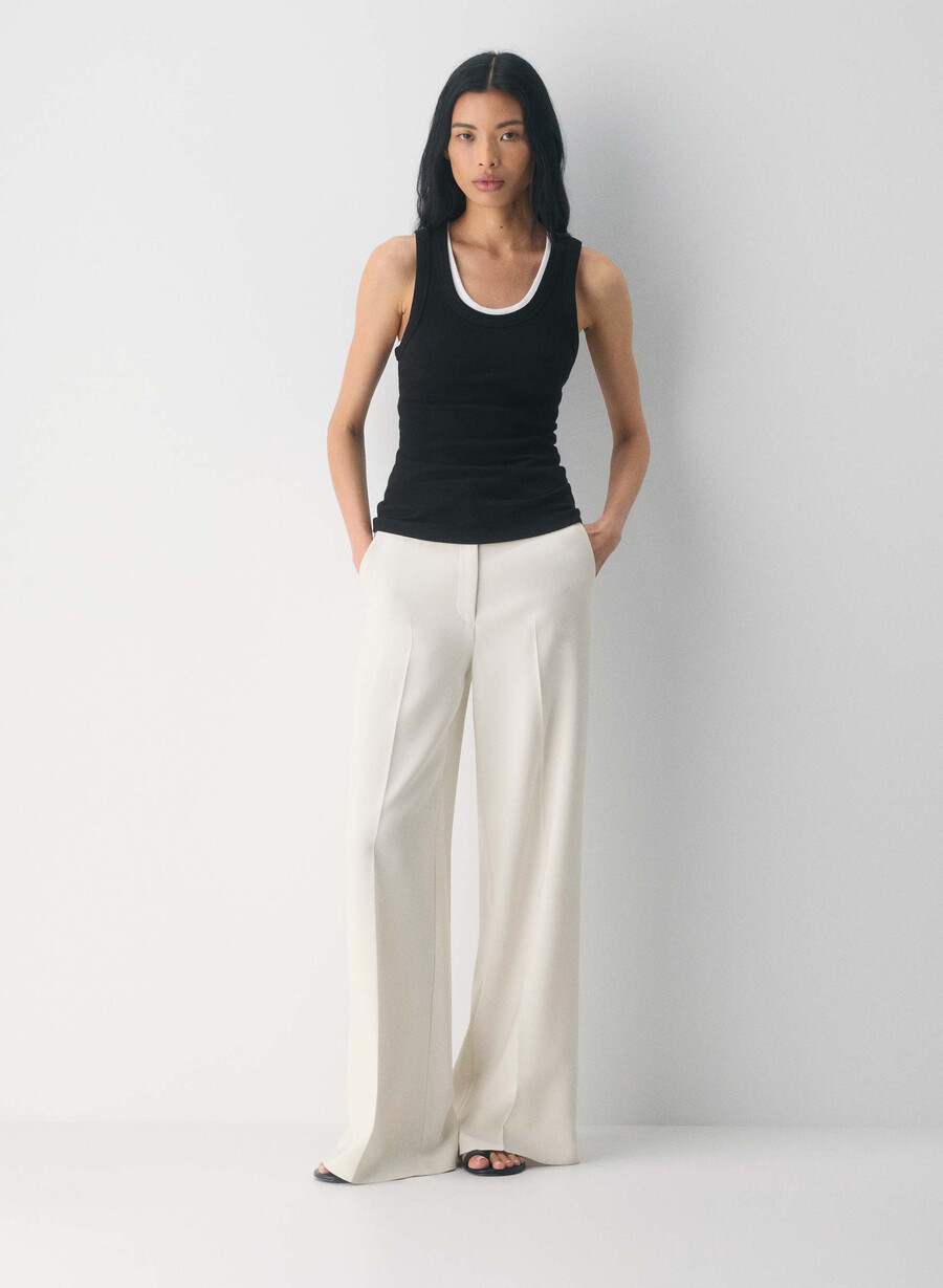 leeway hose - sway crêpe vintage weiss