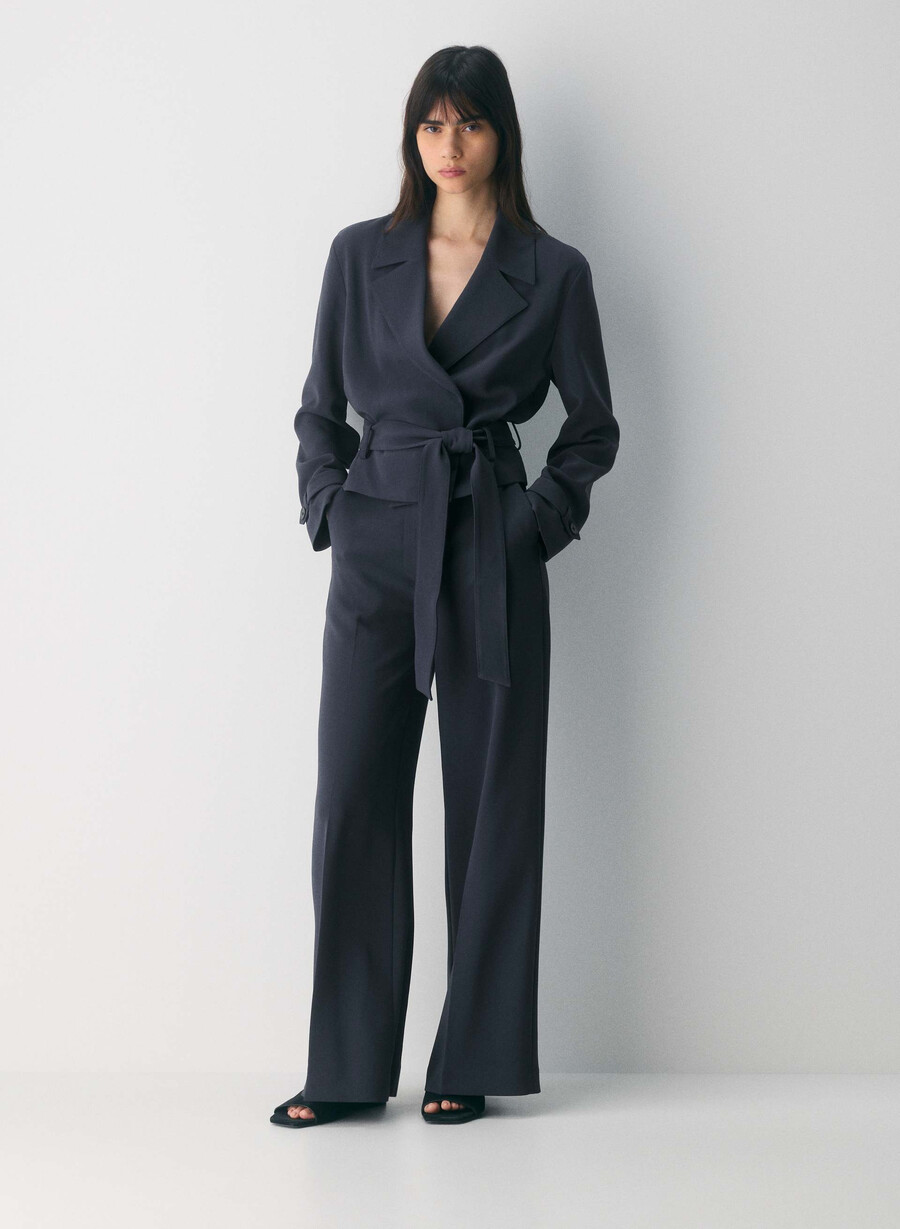 leeway hose - sway crêpe dunkelblau