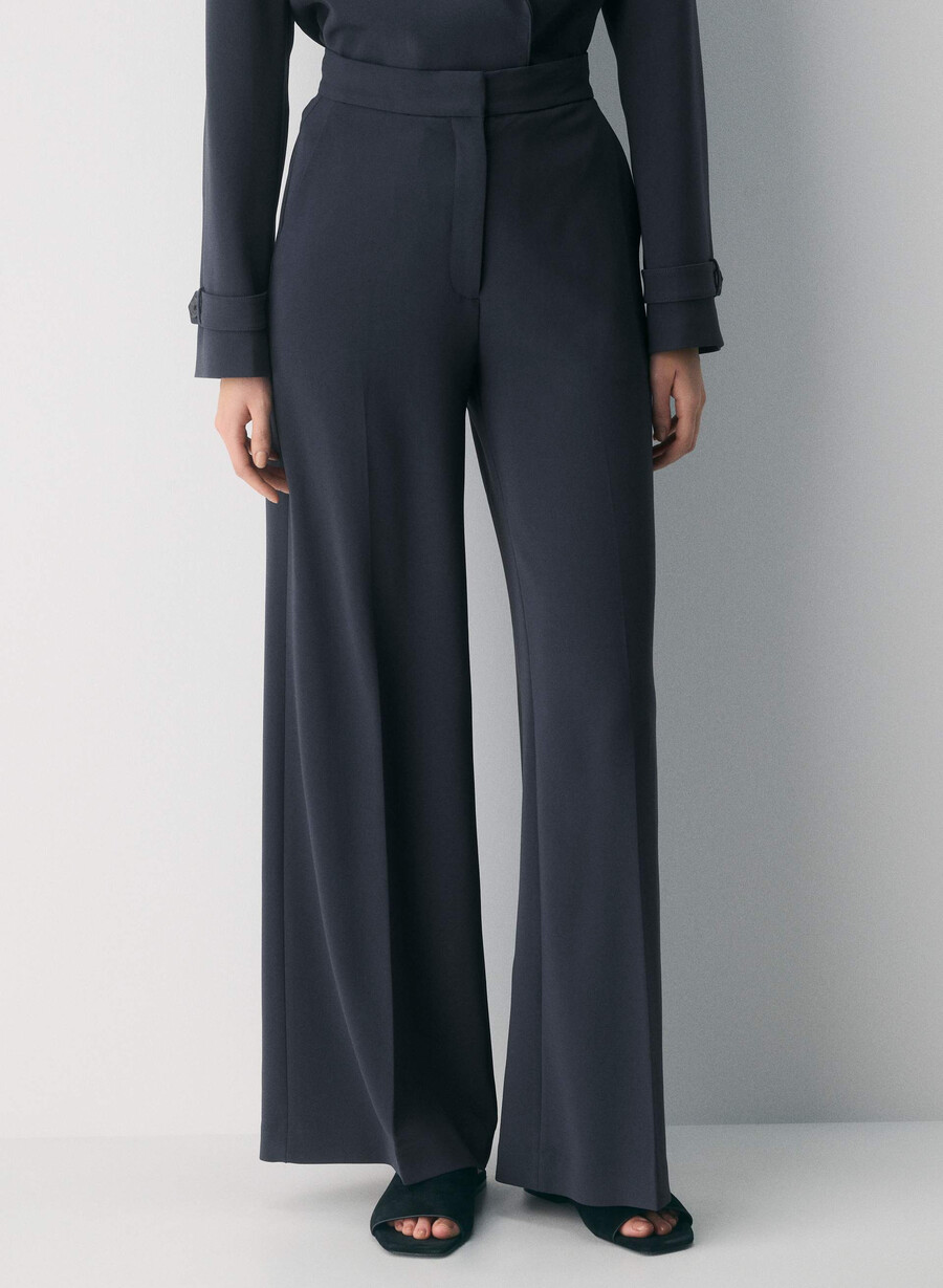 leeway hose - sway crêpe dunkelblau