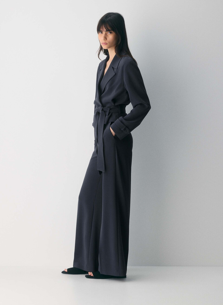 leeway hose - sway crêpe dunkelblau