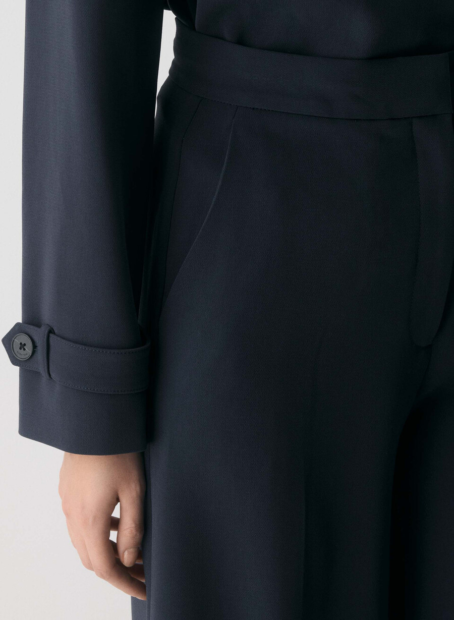 leeway hose - sway crêpe dunkelblau