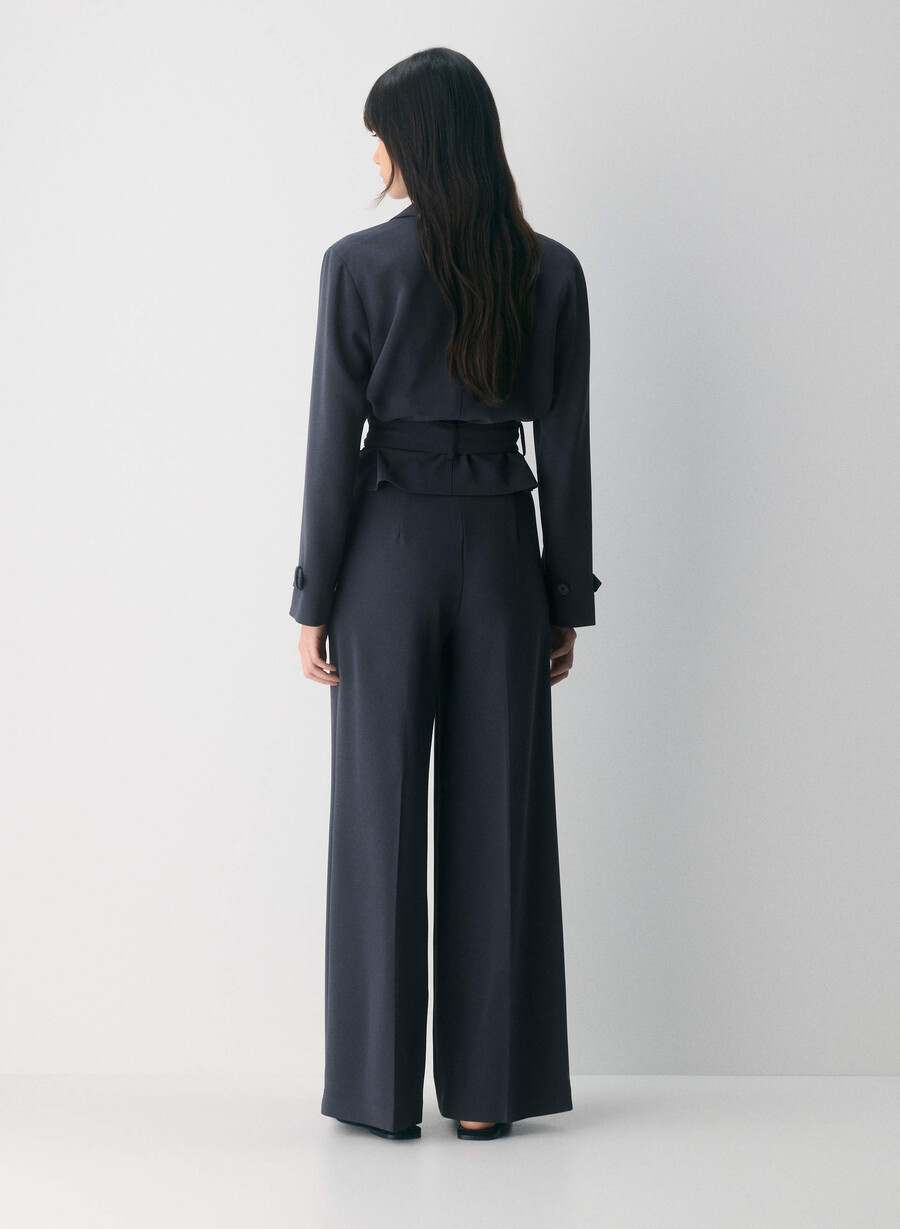 leeway hose - sway crêpe dunkelblau