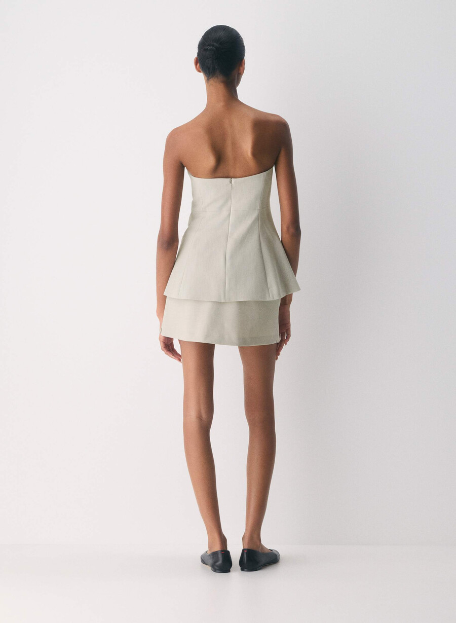 roundup skort - reessential light heather matte pearl