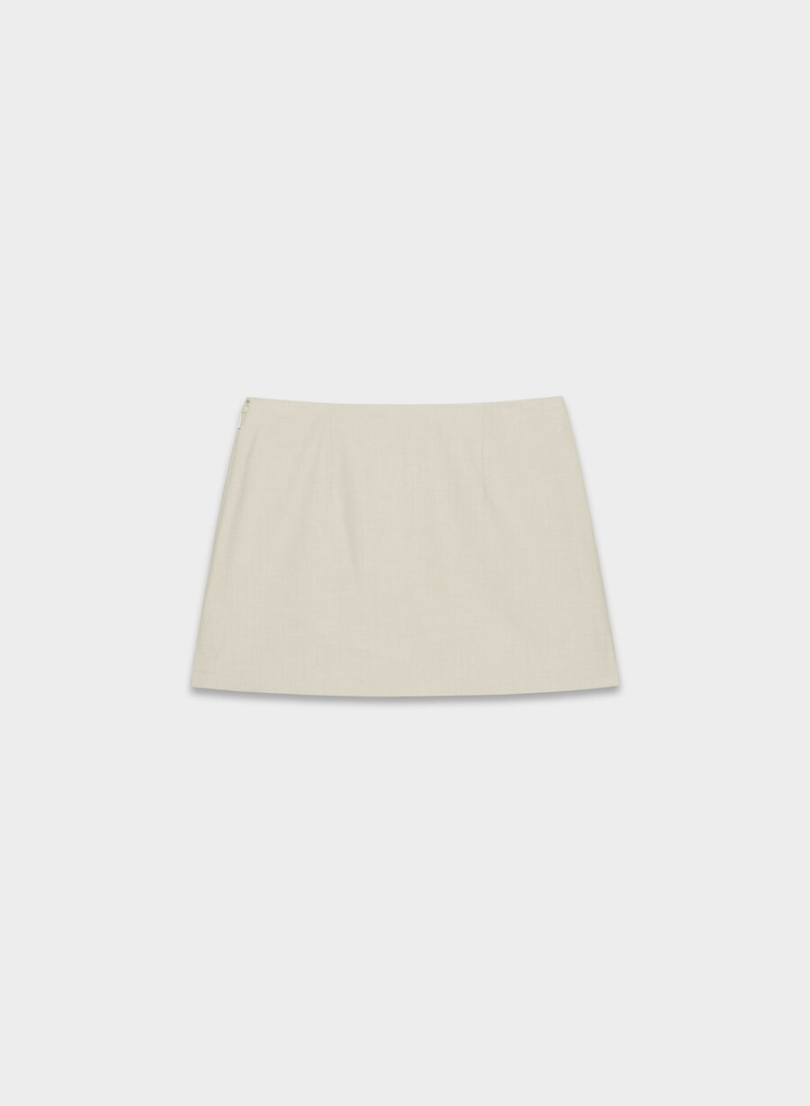 roundup skort - reessential light heather matte pearl
