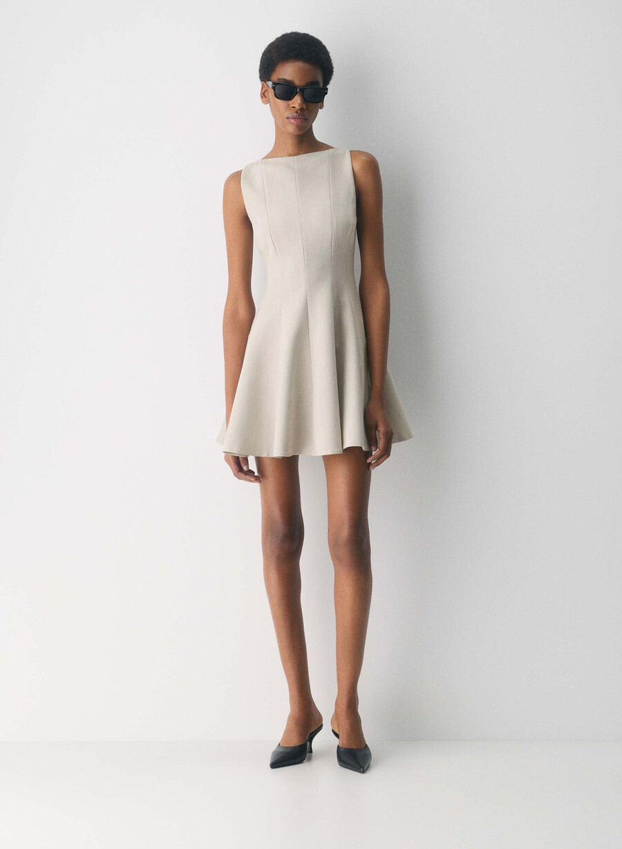 proxy dress - reessential heather matte pearl