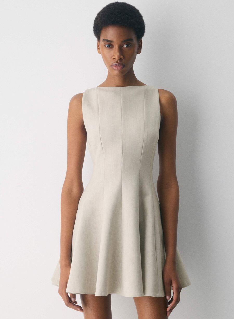 proxy dress - reessential heather matte pearl