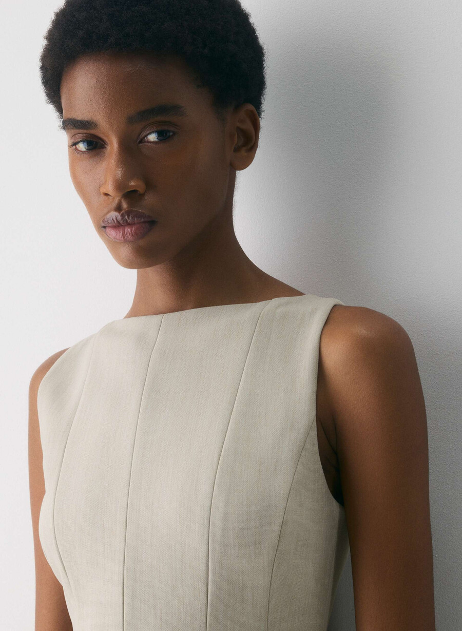 proxy dress - reessential heather matte pearl