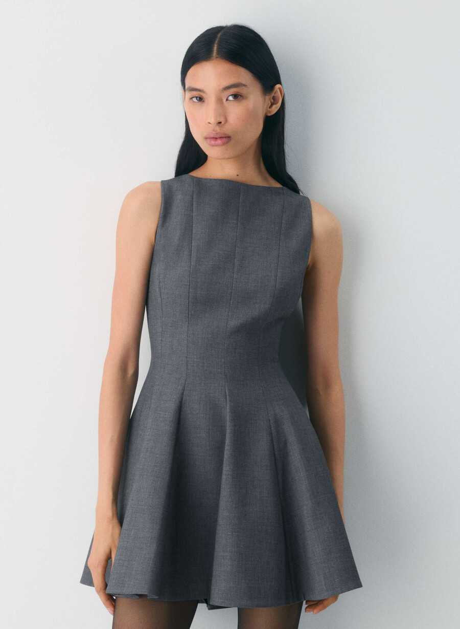 proxy dress - reessential heather charcoal