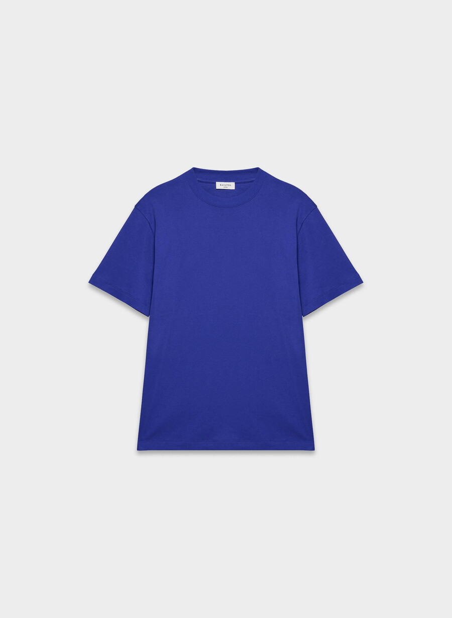 interlock baumwoll-pegasus-t-shirt flammenblau