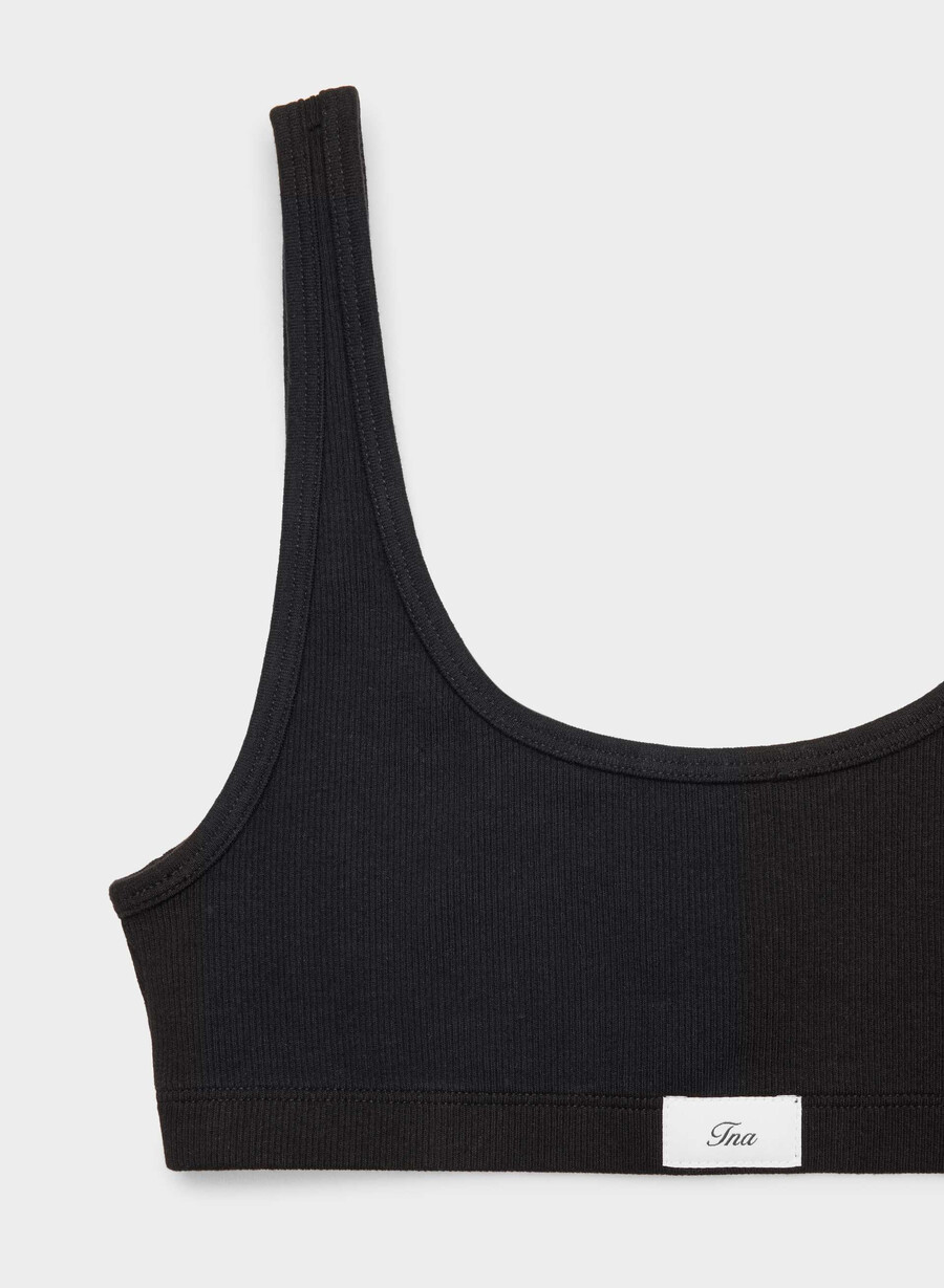 homestretch rib carefree bra top schwarz