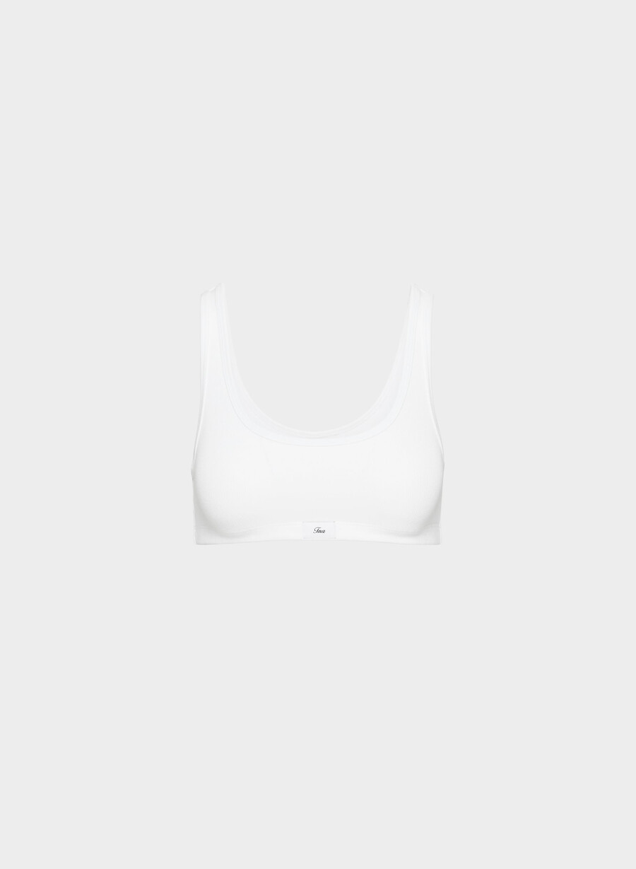 homestretch rib carefree bra top weiss