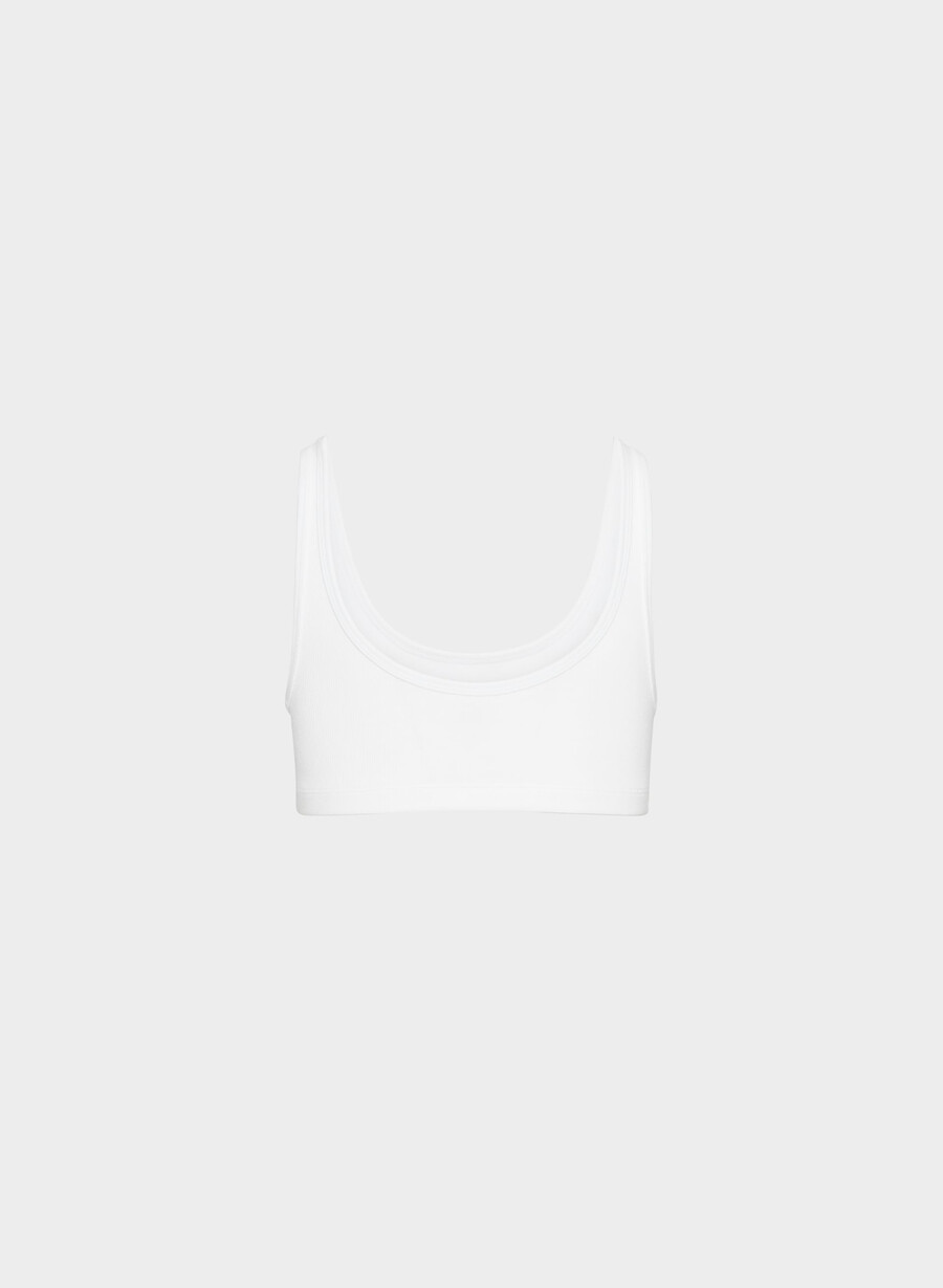 homestretch rib carefree bra top weiss