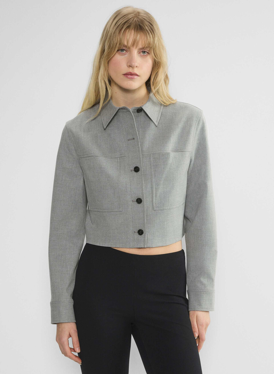 kurze jacke - reessential light heather dark grey