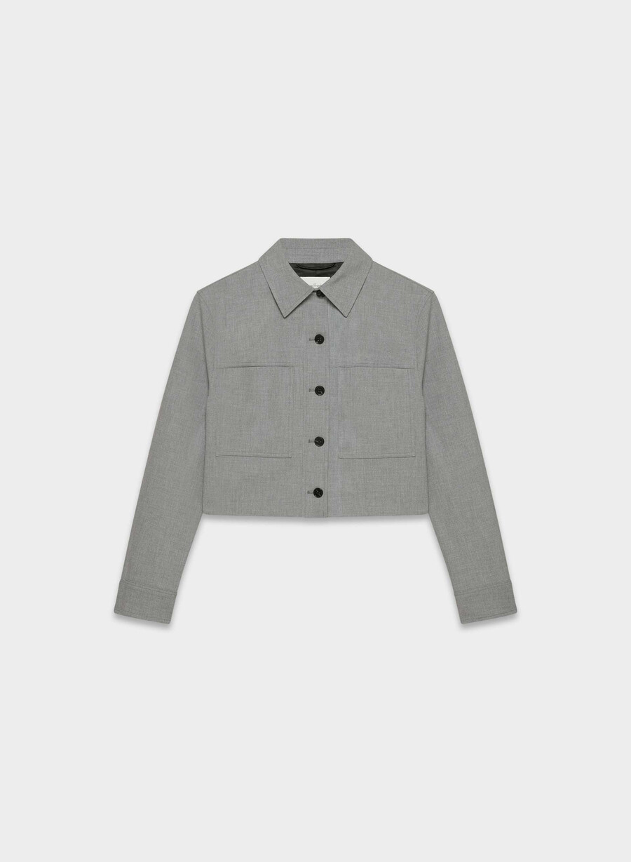 kurze jacke - reessential light heather dark grey