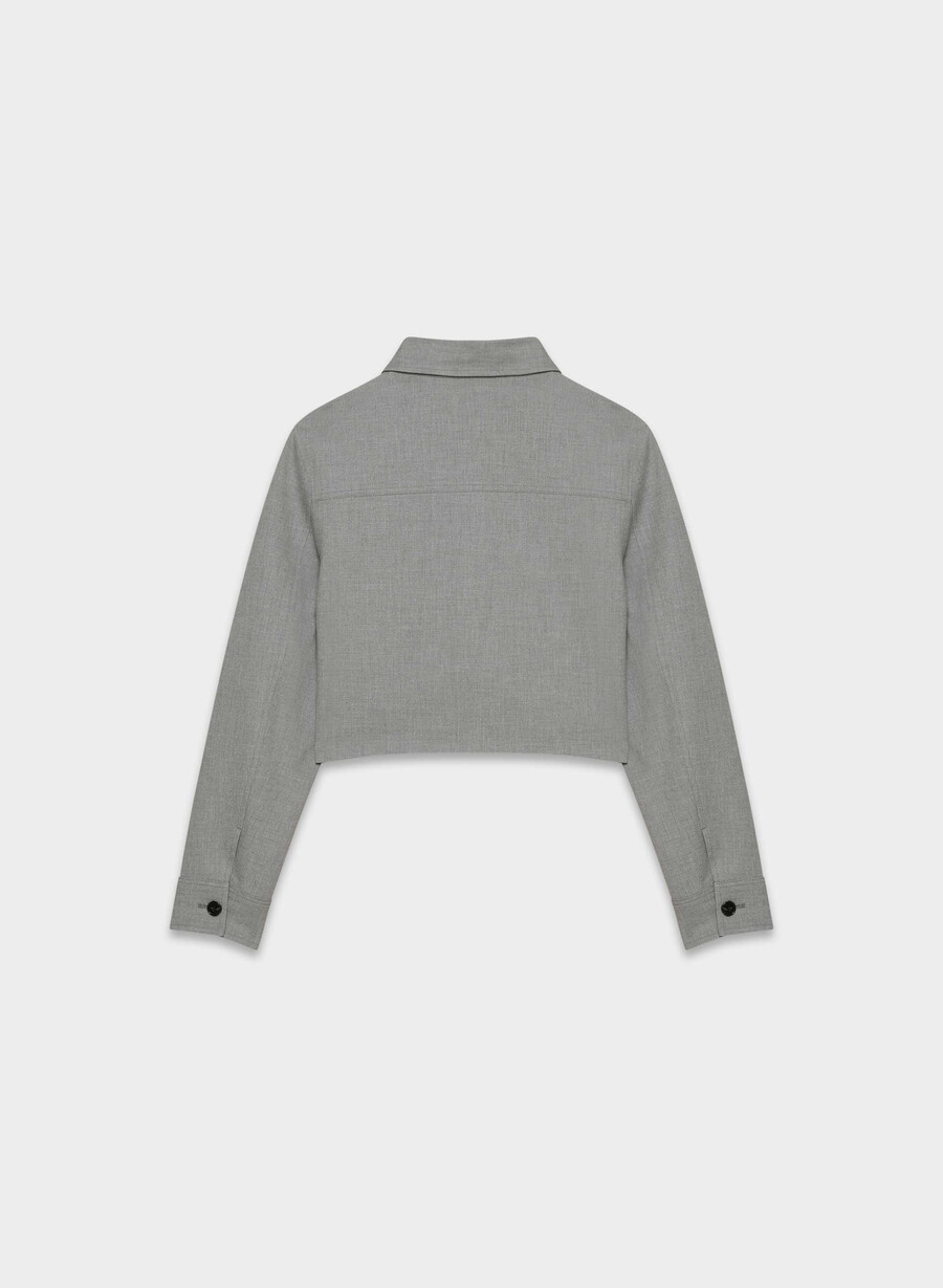 kurze jacke - reessential light heather dark grey