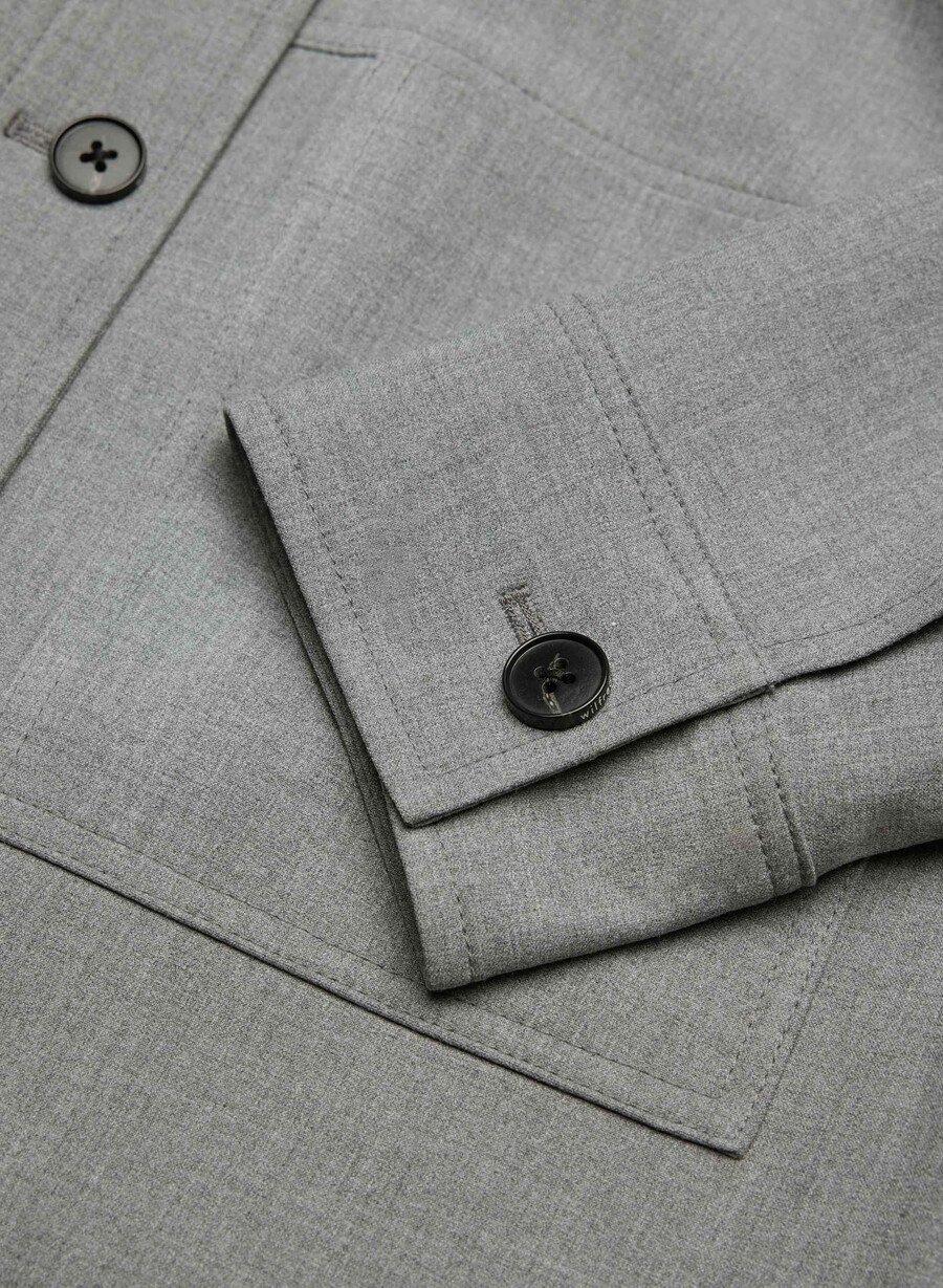 kurze jacke - reessential light heather dark grey