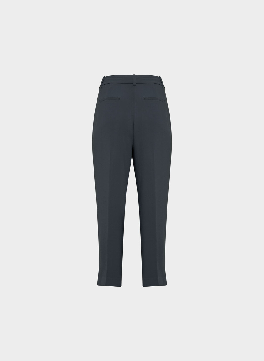 die mühelose hose curve-fit cropped - crepette dunkelnacht marineblau