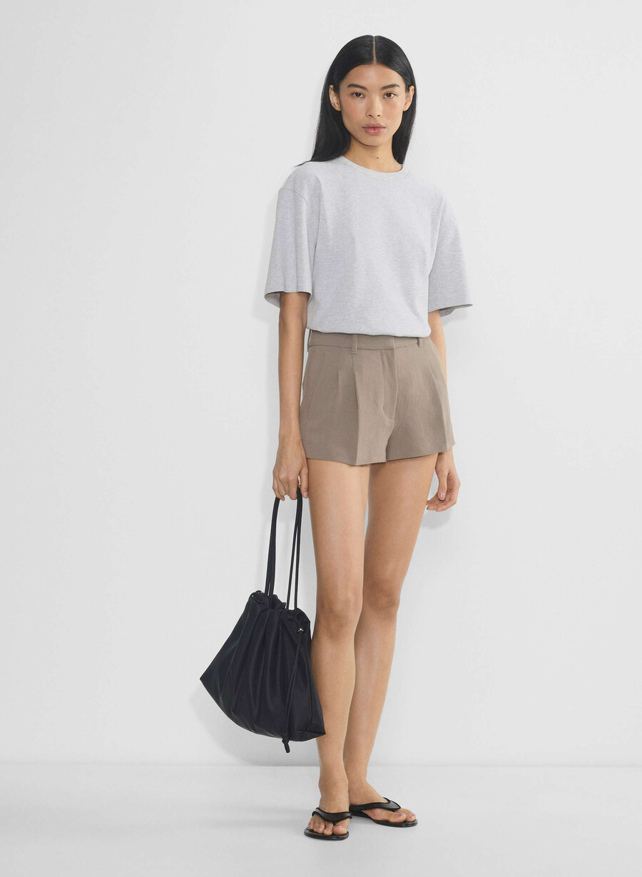 the effortless short micro - crepette turner taupe