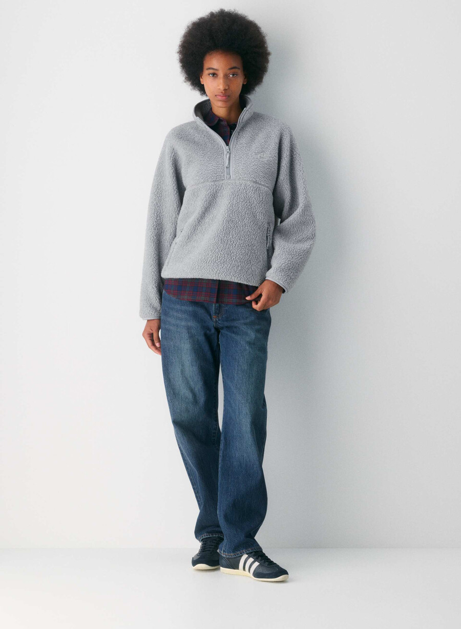 polartec thermal pro 12 zip sweater mullein