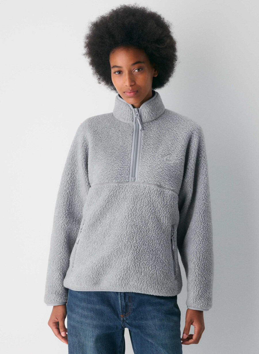 polartec thermal pro 12 zip sweater mullein