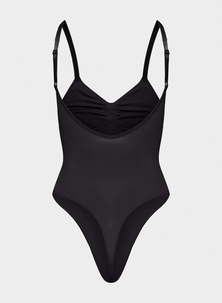 shapeenhance string-body mit tiefem rückenausschnitt schwarz