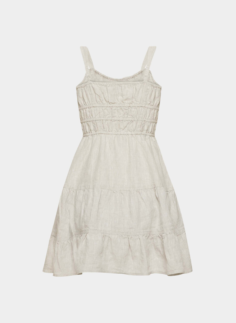 martine leinenkleid natural ecru