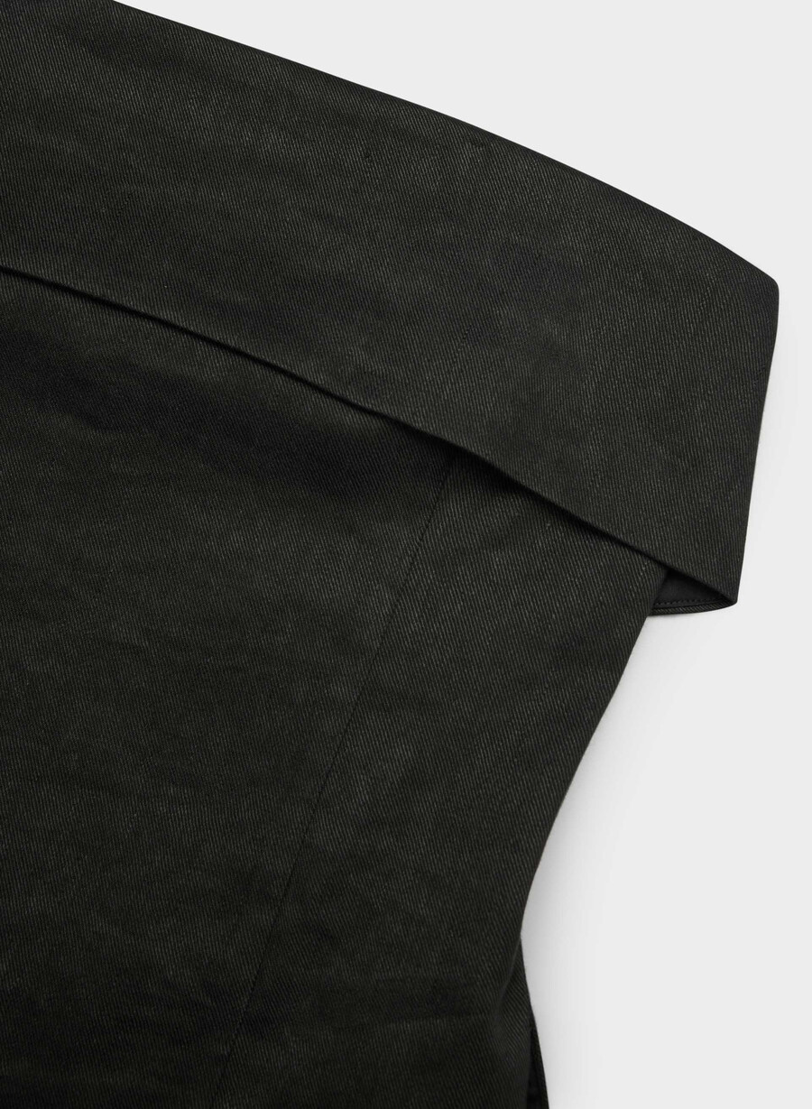 element leinen-tube-top schwarz