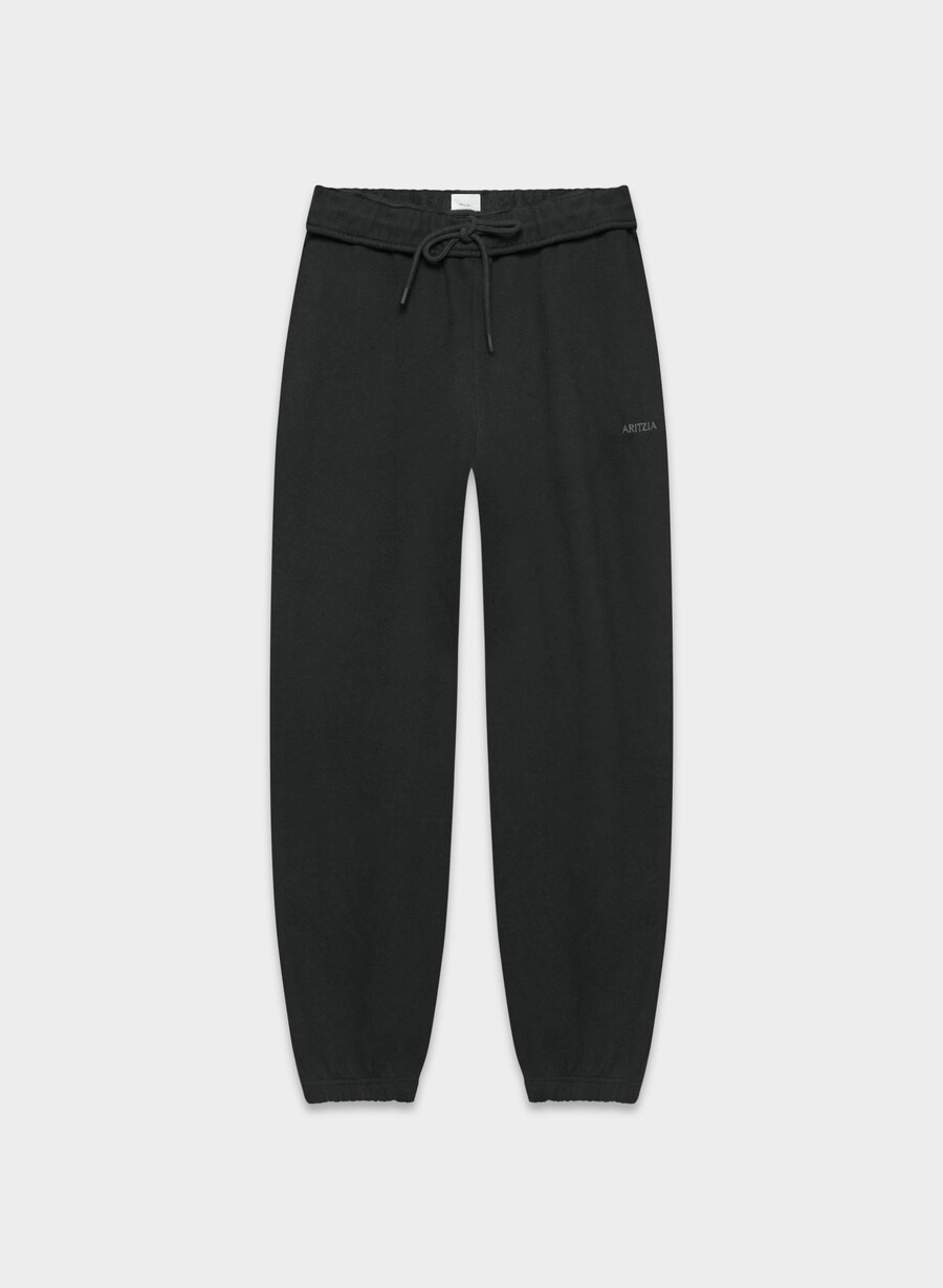 gemütliche sweatfleece-jogginghose mit mega-umschlag weit geschnitten schwarz