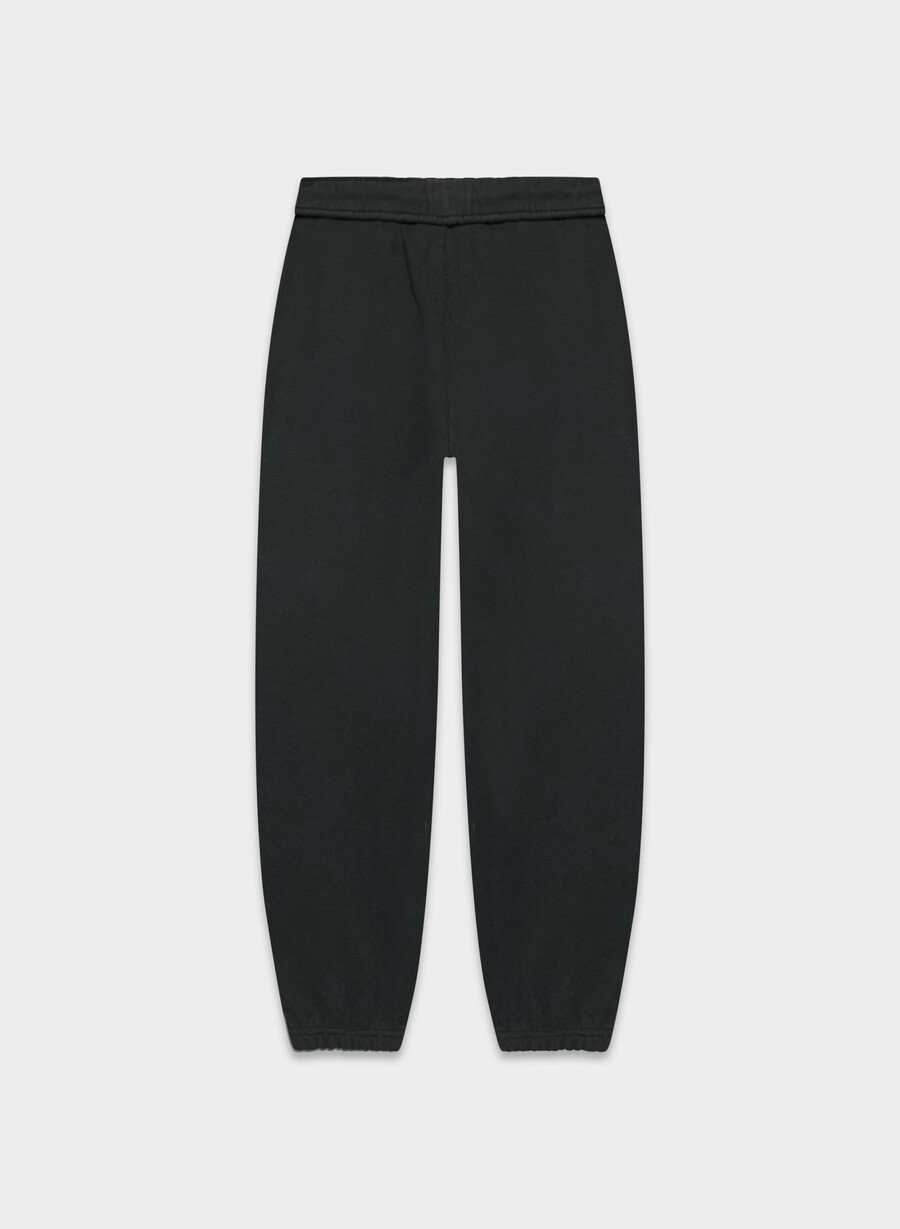 gemütliche sweatfleece-jogginghose mit mega-umschlag weit geschnitten schwarz
