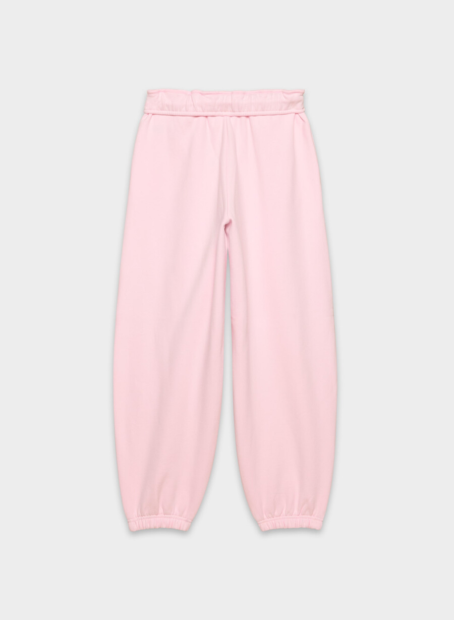 kuschelige sweatfleece-jogginghose mit mega-umschlag weit geschnitten villa pink